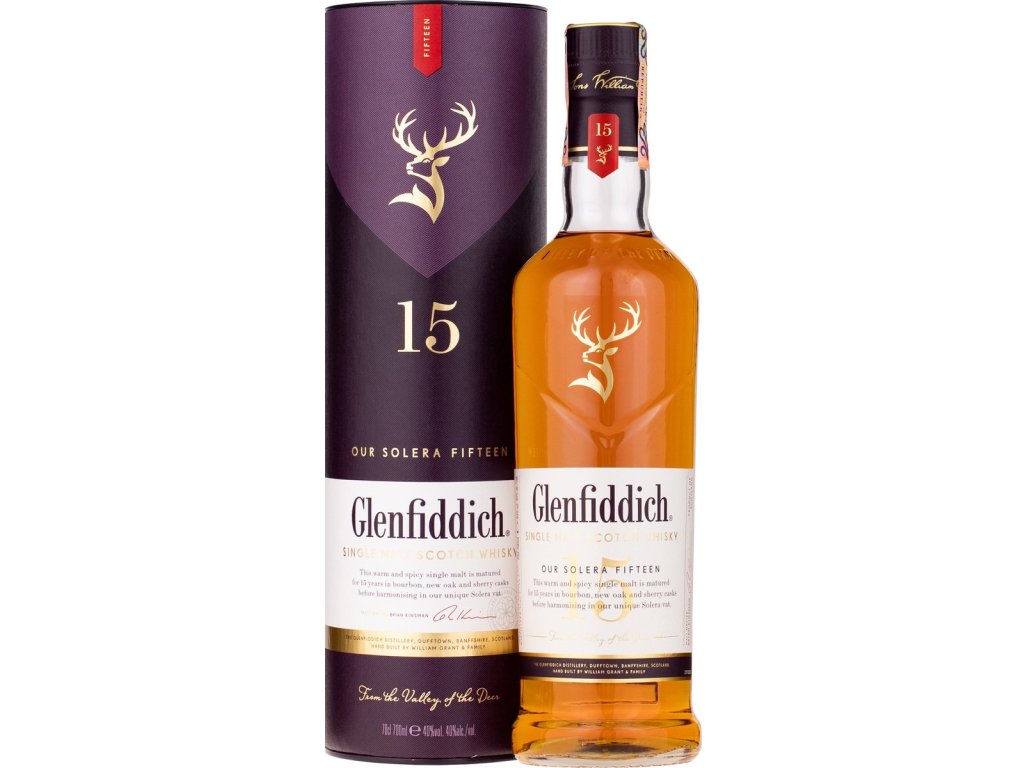 Glenfiddich 15 ročná 40 % 0,7 l